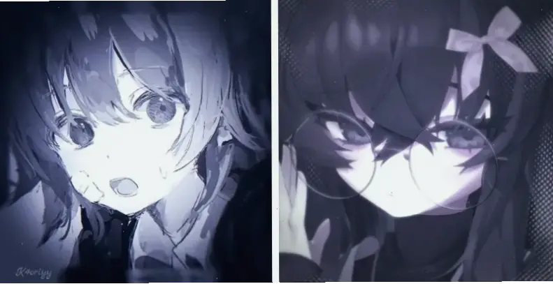 Avatar anime màu tím trắng đen huyền bí, kết hợp phong cách độc đáo khiến bạn nổi bật giữa đám đông!