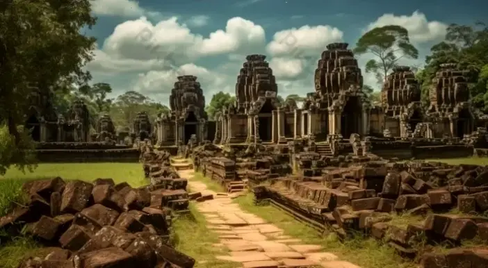 Chùa Campuchia lung linh dưới ánh đèn đêm, tạo nên không gian huyền ảo và mê hoặc lòng người.