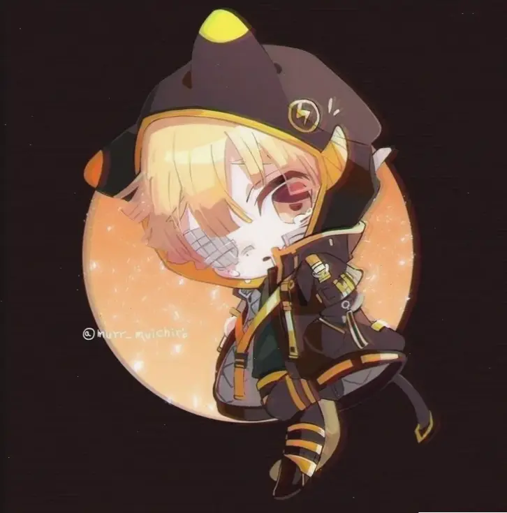 Hình ảnh Zenitsu chibi anime siêu dễ thương, kết hợp hài hước và sức mạnh từ Demon Slayer!