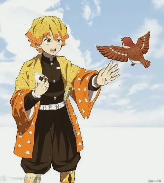Hình chibi Zenitsu đẹp với vẻ dễ thương và năng lượng điện giật, khiến fan Demon Slayer không thể rời mắt!