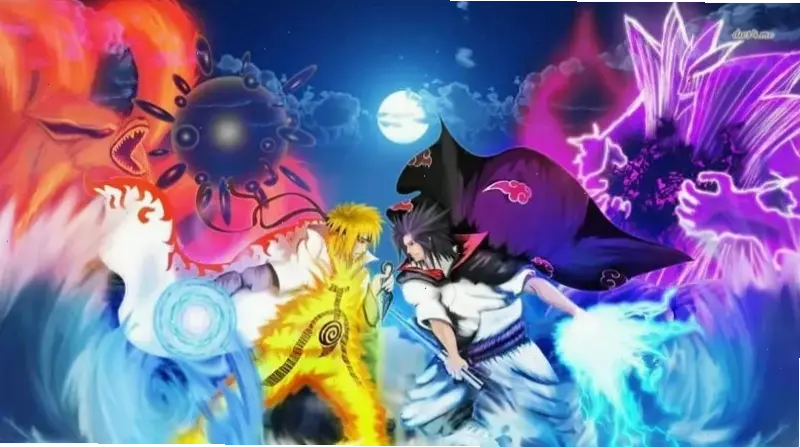 Hình nền Naruto Cửu Vĩ: Bùng nổ sức mạnh huyền thoại, khơi dậy tinh thần chiến binh bất diệt!