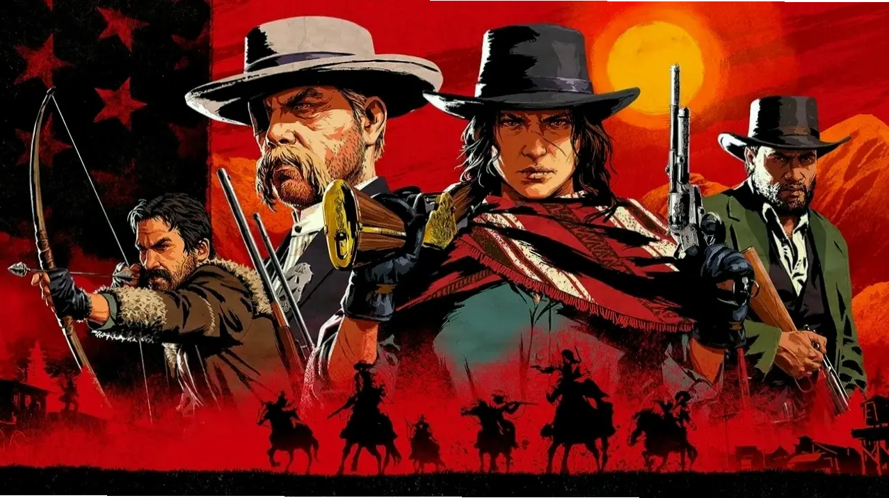 Hình nền Red Dead tối giản, tinh tế, nhấn mạnh vẻ đẹp đơn sơ và hoang dã của miền Tây.