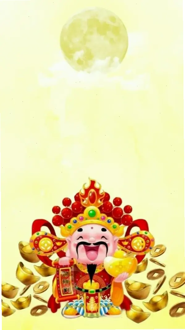 Hình nền thần tài cute mang may mắn dễ thương, biến màn hình điện thoại bạn thành nguồn năng lượng tài lộc hàng ngày!