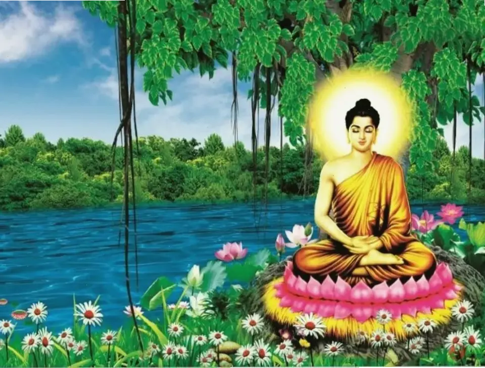 Tranh Phật Niết Bàn nghệ thuật tinh tế, tái hiện khoảnh khắc thiêng liêng đầy cảm xúc và ý nghĩa sâu sắc.