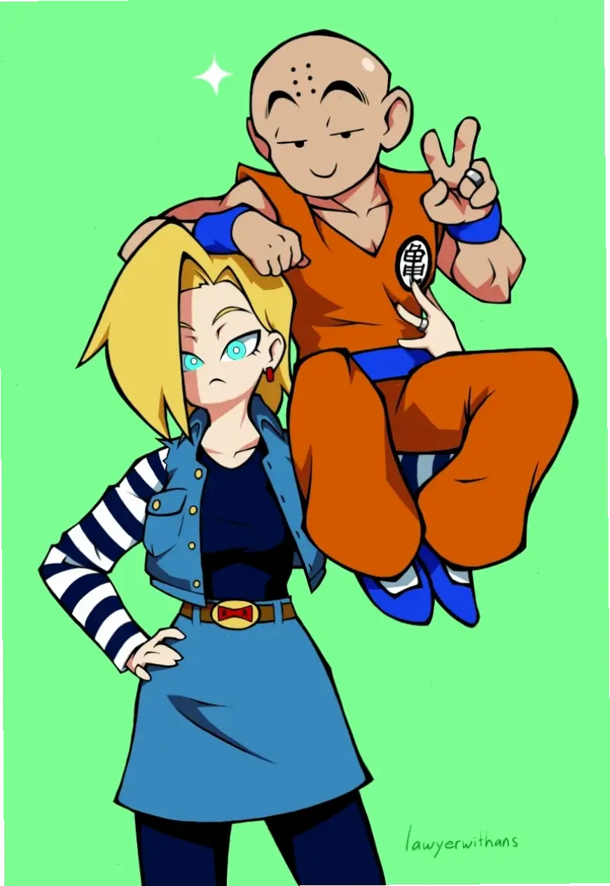 18 vs Krillin: Trận chiến ban đầu đầy kịch tính, nhưng cuối cùng dẫn đến tình yêu đẹp trong thế giới 7 viên ngọc rồng!