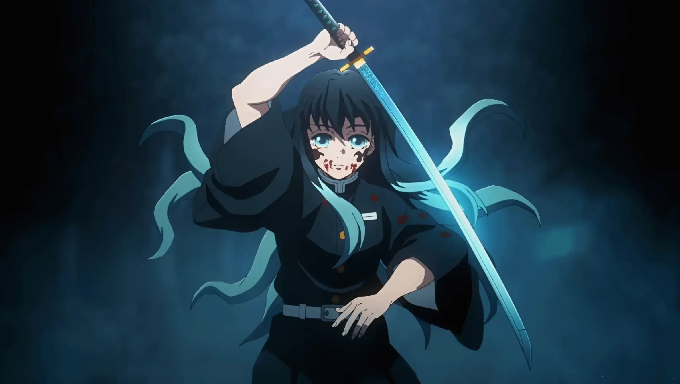Demon Slayer Muichiro: Chiến đấu chống quỷ dữ với kỹ thuật kiếm thuật xuất sắc và ý chí kiên cường không ngừng nghỉ.