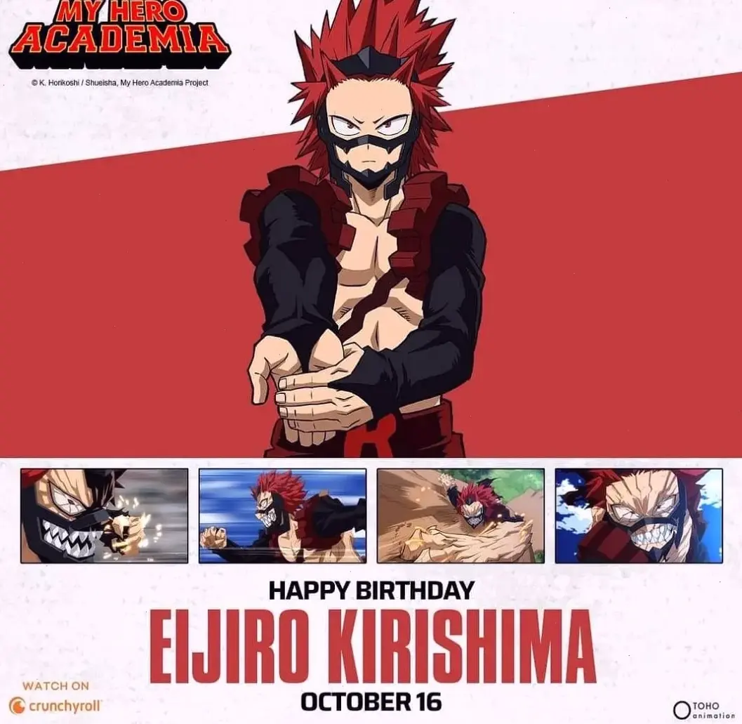 Kirishima Eijiro Birthday: Kỷ niệm sinh nhật nhân vật với hình ảnh đặc biệt, đầy niềm vui và kỷ niệm đáng nhớ.