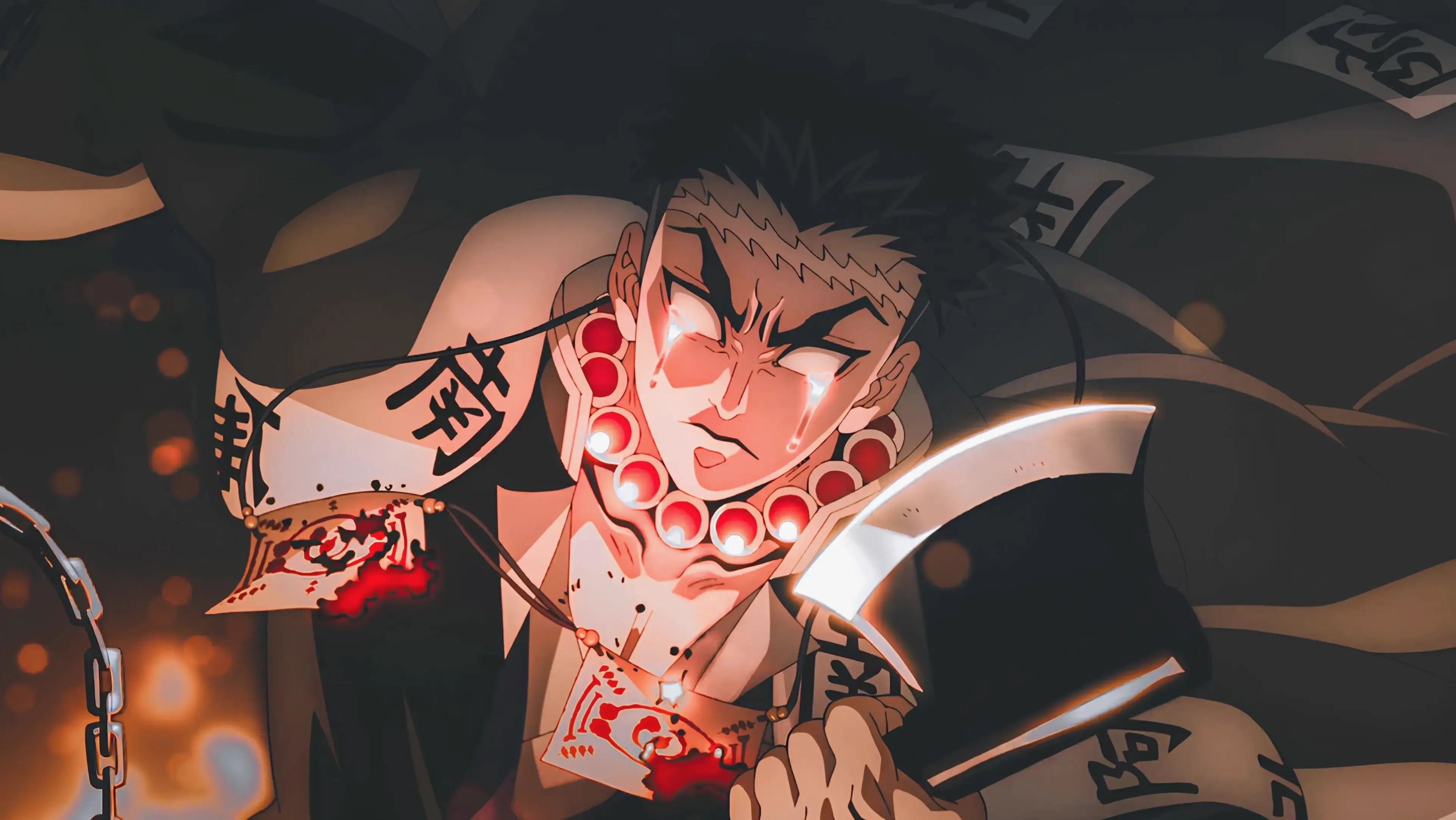 Ngắm gyomei vs muzan 4k: Hình ảnh sắc nét, trận chiến mãn nhãn với chi tiết sống động trong anime!