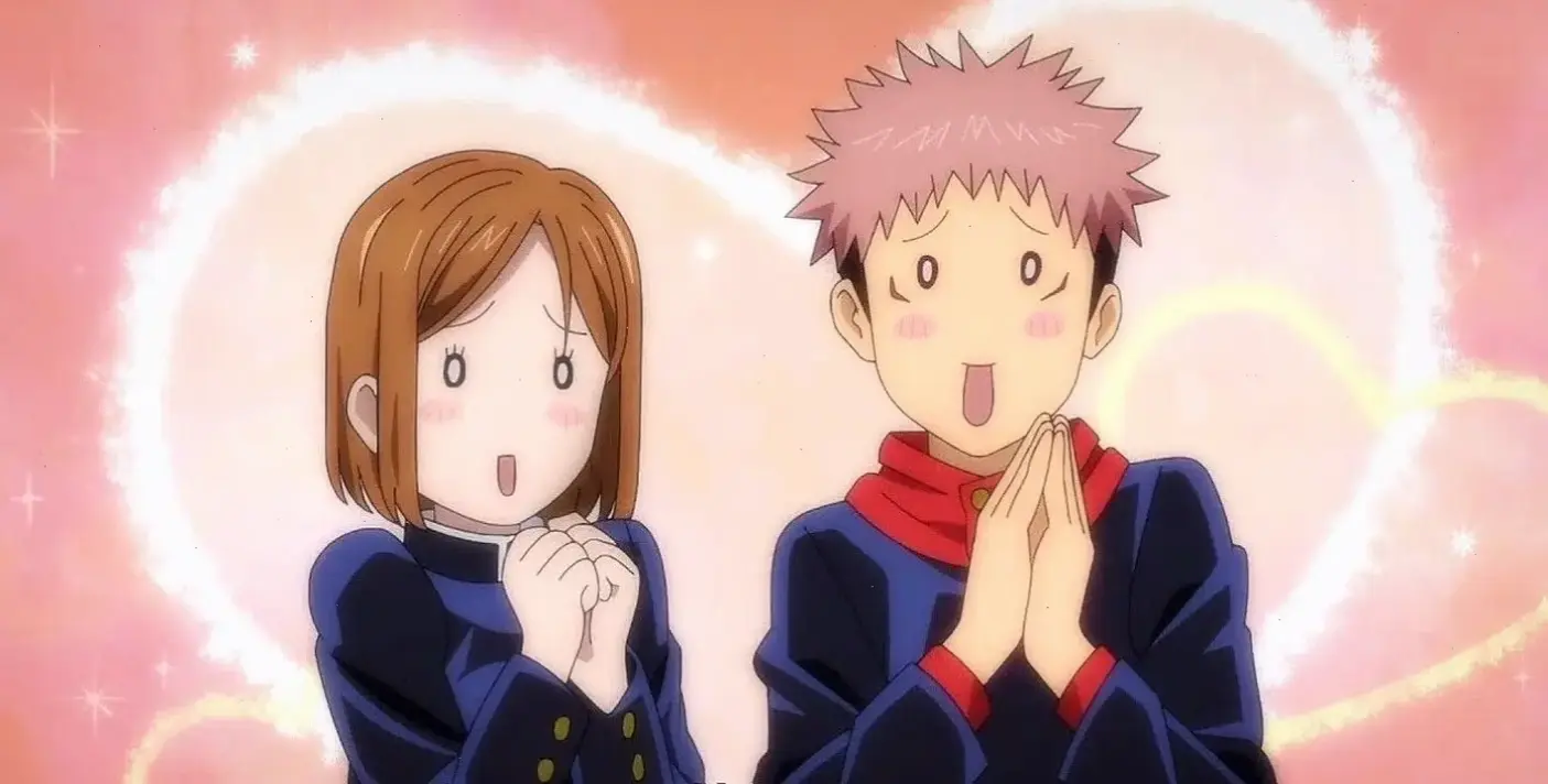 Nobara and Yuji: Sự kết hợp hoàn hảo giữa sức mạnh và lòng dũng cảm trong Jujutsu Kaisen.