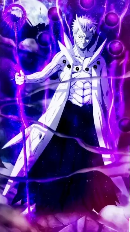 Uchiha Obito Ngầu: Phong cách chiến đấu mạnh mẽ, Obito với Sharingan và mặt nạ huyền bí.
