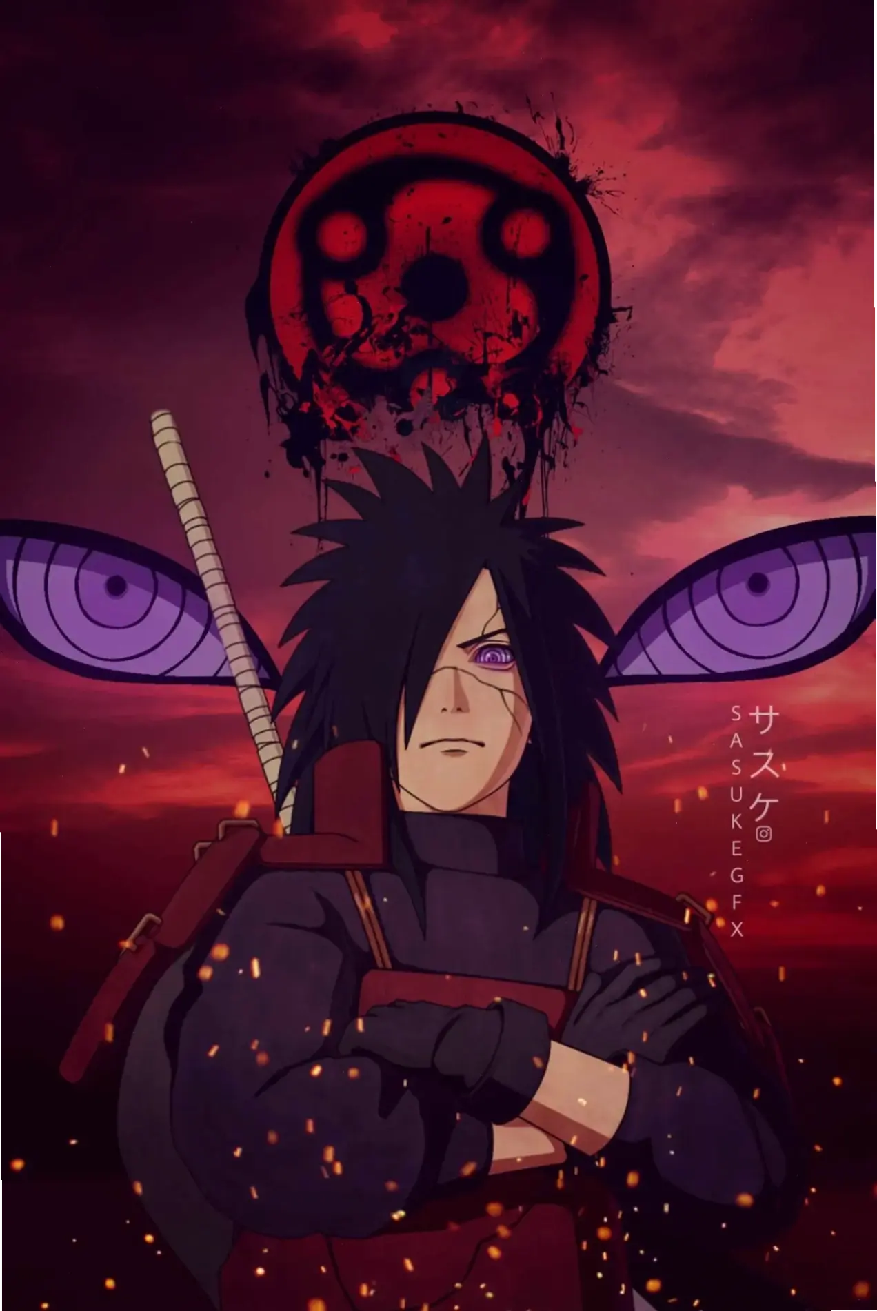 Wallpaper Madara Uchiha: Hình ảnh chất lượng cao, tôn vinh vị vua bóng tối của làng Lá.