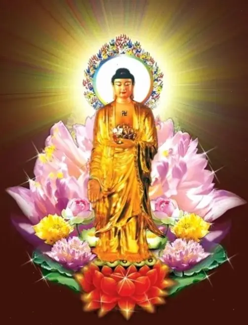 A Di Đà nghệ thuật kết hợp truyền thống và hiện đại, mang đến tác phẩm độc đáo đầy ý nghĩa tâm linh.