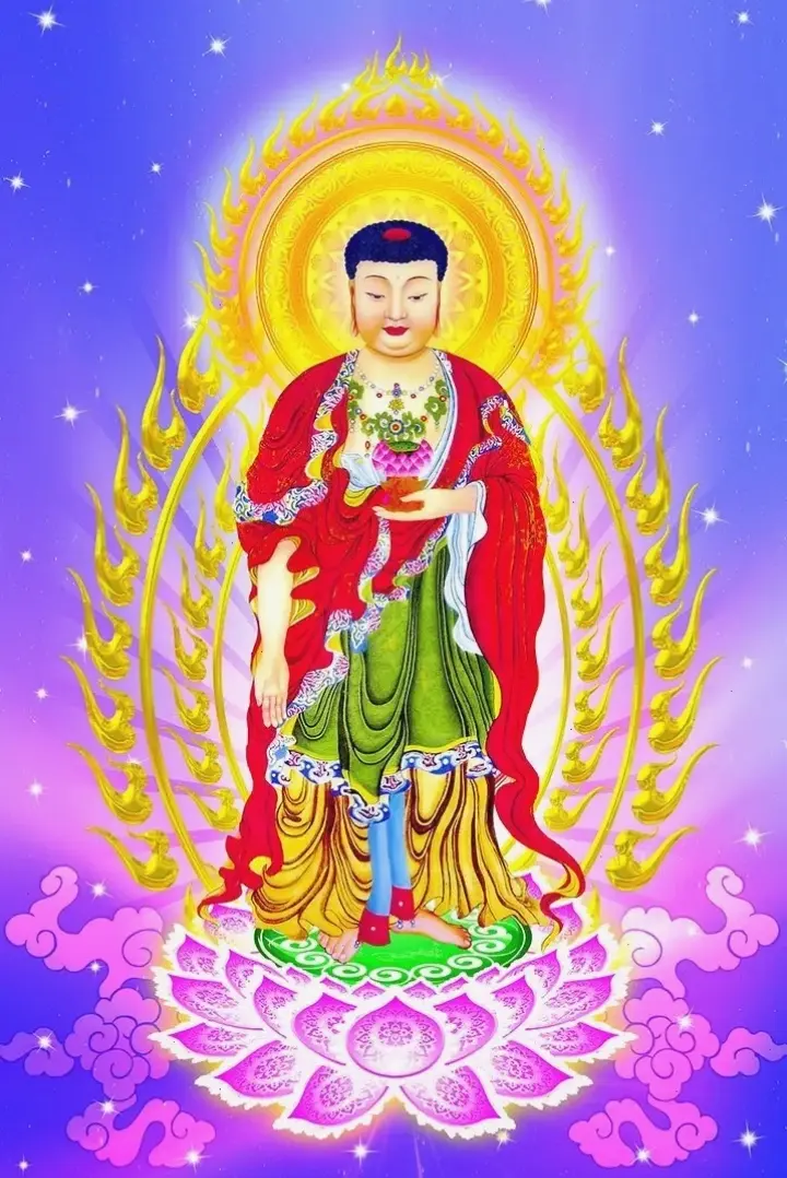 A Di Đà thiền định cầm ngọc, giúp bạn đạt trạng thái tĩnh lặng và kết nối với nguồn năng lượng vũ trụ.