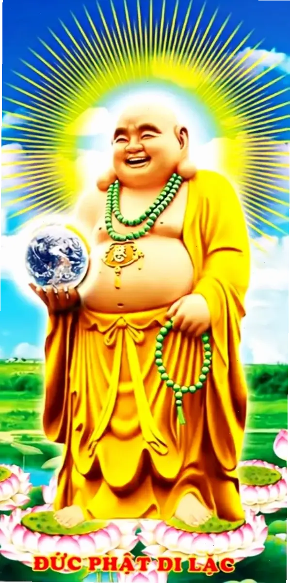 Ảnh Di Lặc tâm linh, giúp kết nối nội tâm và tìm thấy sự an lành sâu sắc.