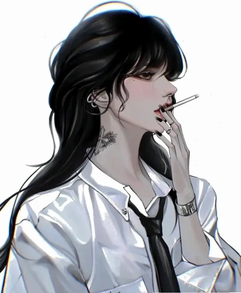 Avatar anime hút thuốc chất mang phong cách cool, độc đáo, giúp profile bạn nổi bật với vẻ cuốn hút và cá tính riêng!