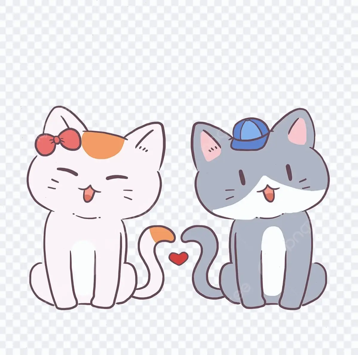 Cặp mèo hoạt hình dễ thương này sẽ làm avatar của bạn thêm nổi bật và vui nhộn, mang đến niềm vui hàng ngày!