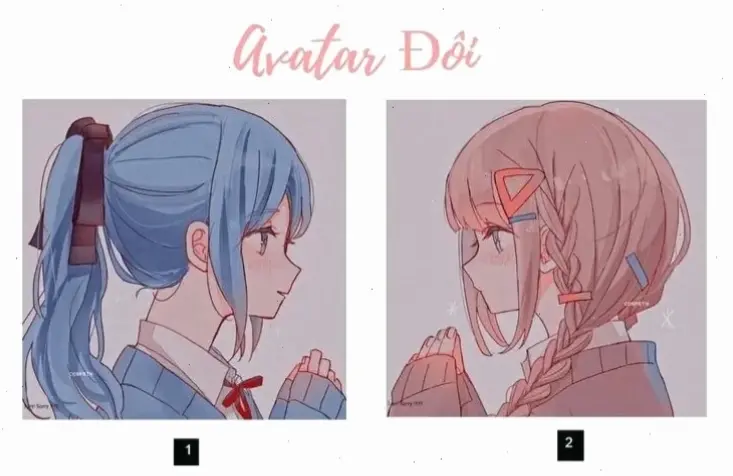 Avatar đôi BFF nữ – biểu tượng hoàn hảo cho tình bạn nữ chân thành, tràn đầy năng lượng và niềm vui bất tận!