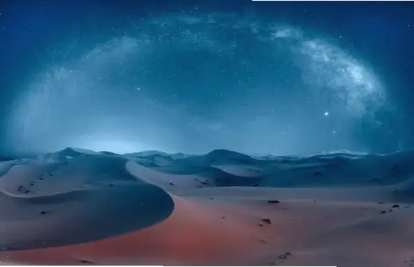 Bình minh Sahara rực rỡ, đánh thức năng lượng mới với ánh nắng đầu ngày huyền ảo.