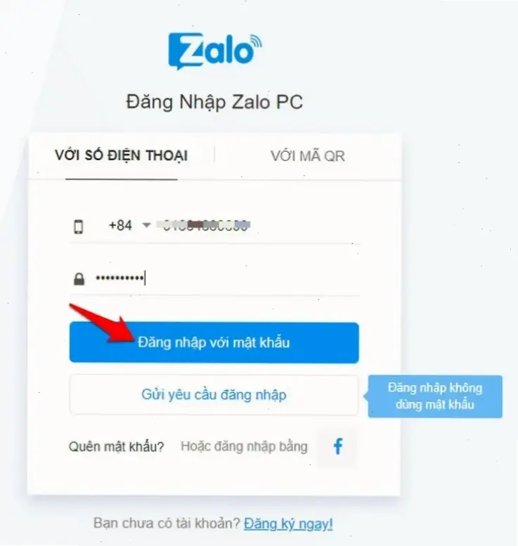 Các bước đăng nhập Zalo trên laptop