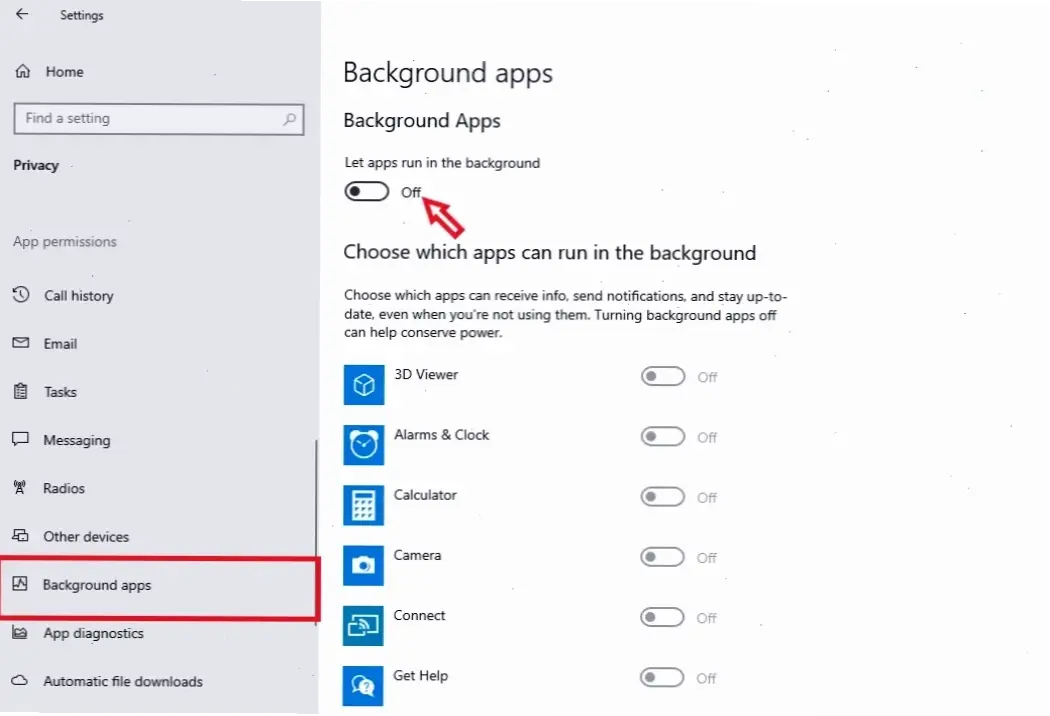 Các bước khắc phục