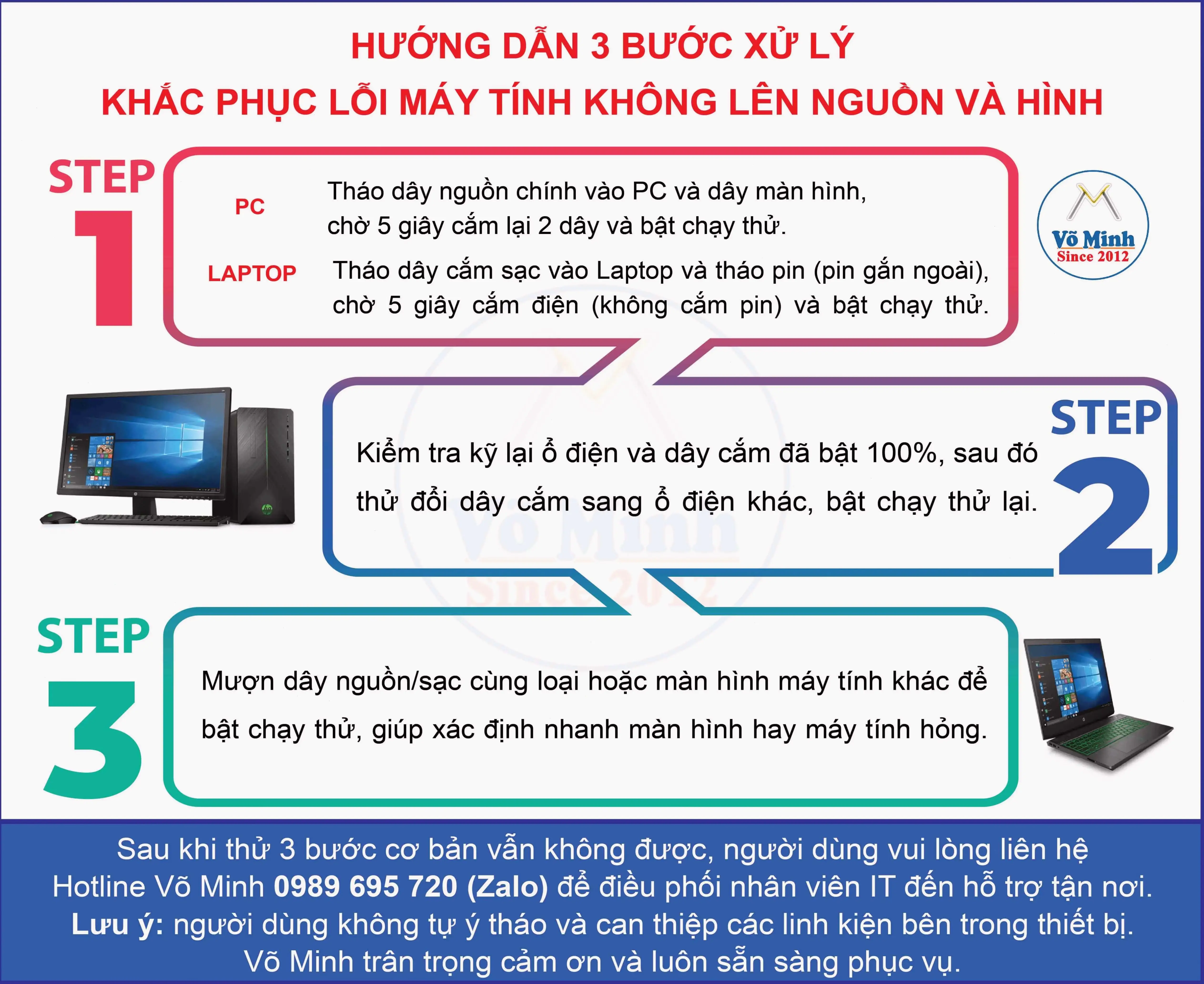 Các bước khắc phục
