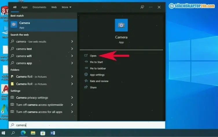 Các bước mở webcam