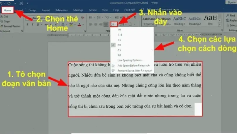 Các Bước Sửa Lỗi Cách Dòng Trong Word Một Cách Chi Tiết