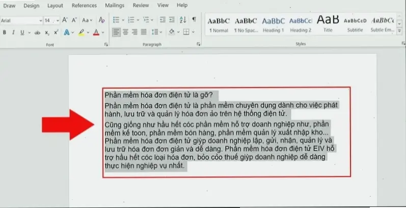 Các bước sửa lỗi chữ bị bôi đen