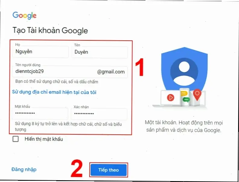 Các Bước Tạo Gmail Trên Laptop