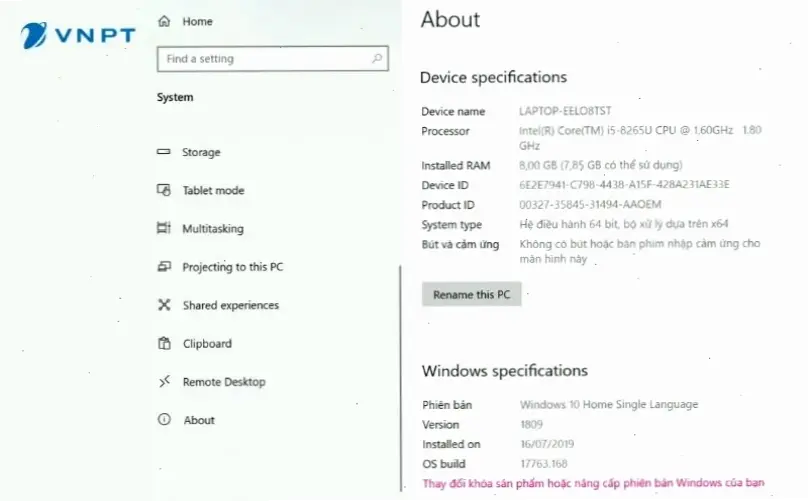 Các phương pháp cơ bản để kiểm tra thông số laptop