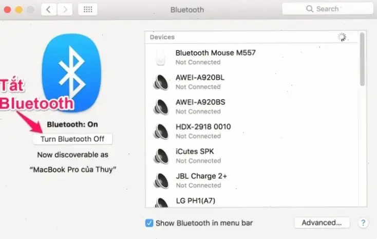 Cách Bật Bluetooth Trên Laptop Mac