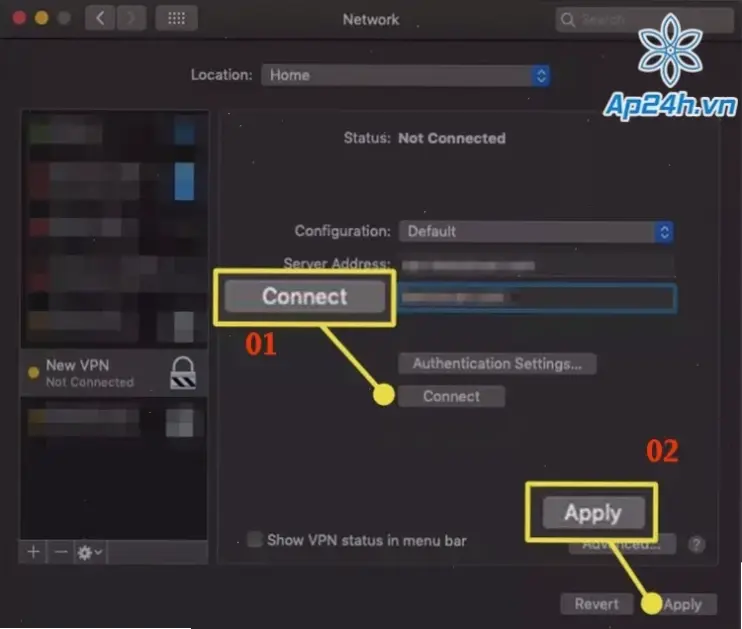 Cách bật VPN trên Mac