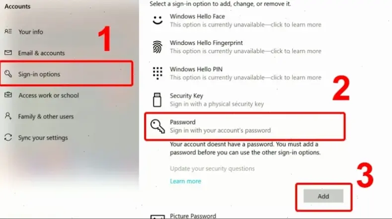 Cách Cài Password Cho Laptop Trên Hệ Điều Hành Windows
