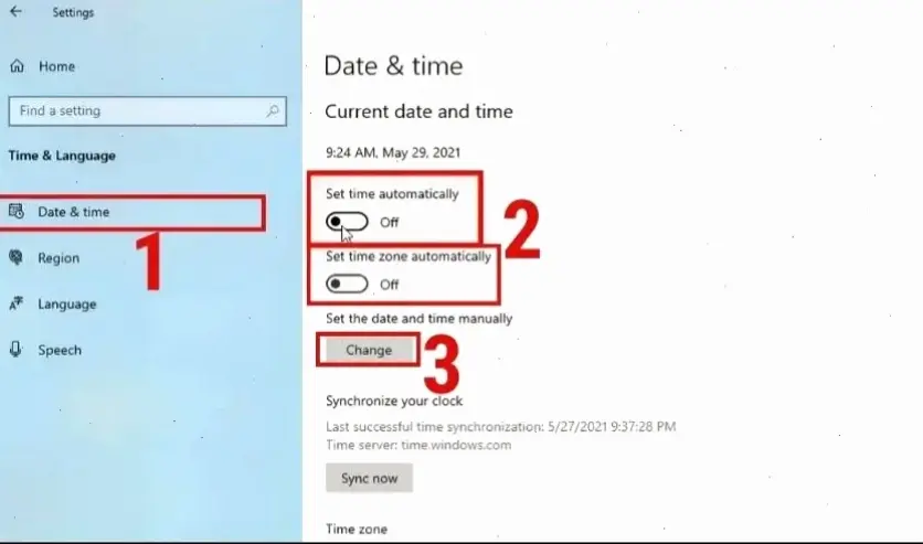 Cách Chỉnh Giờ Thủ Công Trên Laptop Windows 10
