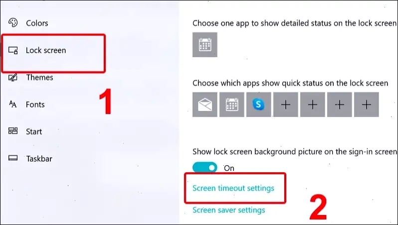 Cách chỉnh thời gian sáng màn hình trên Windows