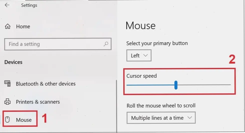 Cách chỉnh tốc độ chuột trên Windows