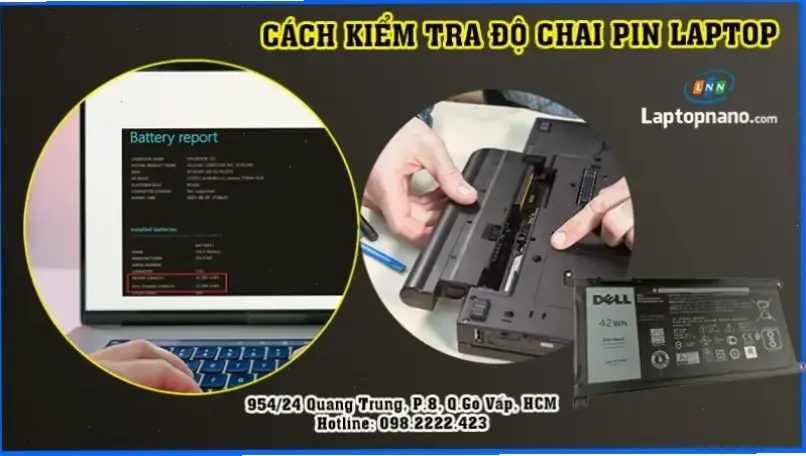 Cách kiểm tra pin laptop mới mua để đảm bảo chất lượng