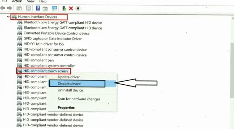 Cách Tắt Cảm Ứng Màn Hình Trên Laptop Windows