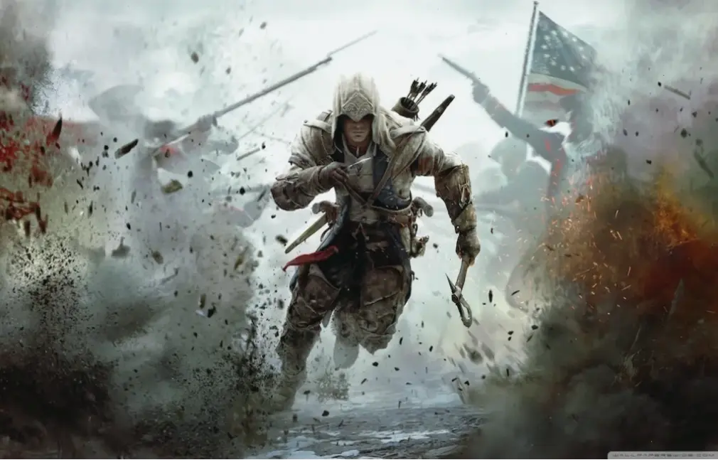 Cảnh Assassin's Creed về đêm huyền bí, với ánh sáng mờ ảo và bí mật chờ khám phá.