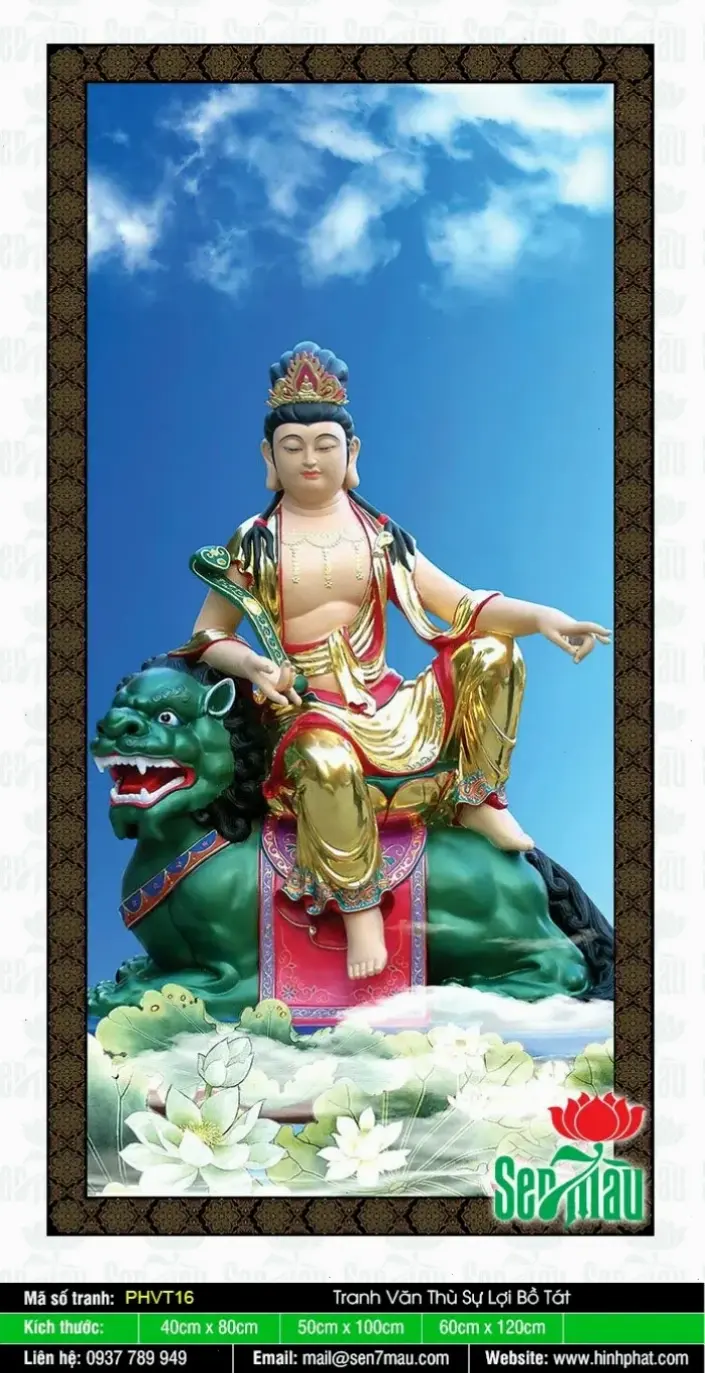 Chiêm ngưỡng tượng Văn Thù tinh xảo, nguồn cảm hứng cho sự tỉnh thức và trí tuệ.