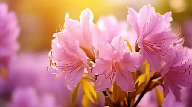 Chụp macro hoa đỗ quyên, khám phá chi tiết tuyệt đẹp của từng cánh hoa mỏng manh.