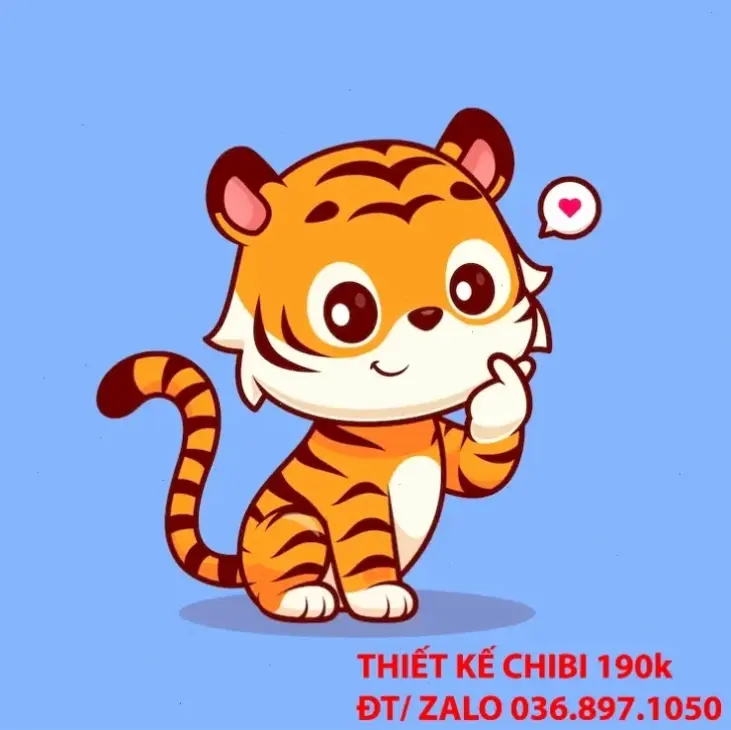 Con Hổ Chibi dễ thương với phong cách chibi độc đáo, mang lại niềm vui bất tận cho mọi lứa tuổi!