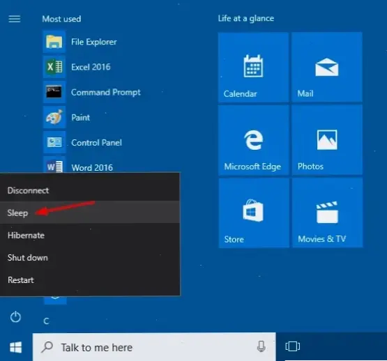 Giới thiệu về chế độ ngủ và hibernate trên Windows 10