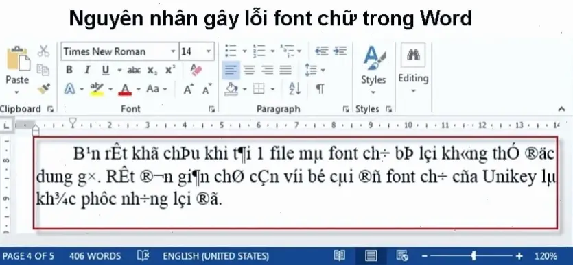 Giới thiệu về lỗi phông chữ trong Word và lý do cần sửa