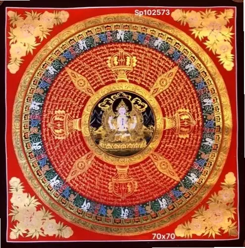 Hành trình tâm linh qua Mandala Phật giáo, biểu tượng của sự giác ngộ và hòa hợp, giúp nuôi dưỡng tâm hồn trong từng chi tiết nghệ thuật.