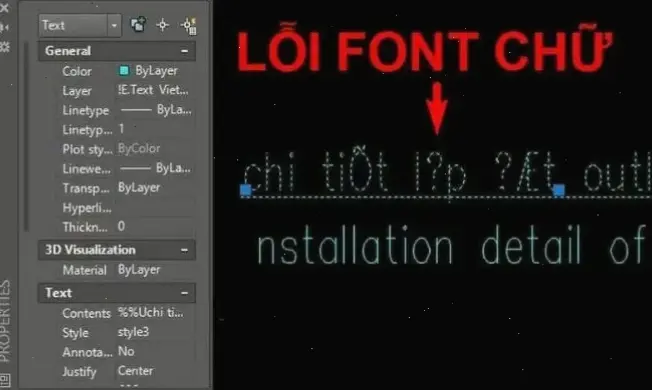 Hiểu Về Các Lỗi Font Chữ Thường Gặp Trong CAD