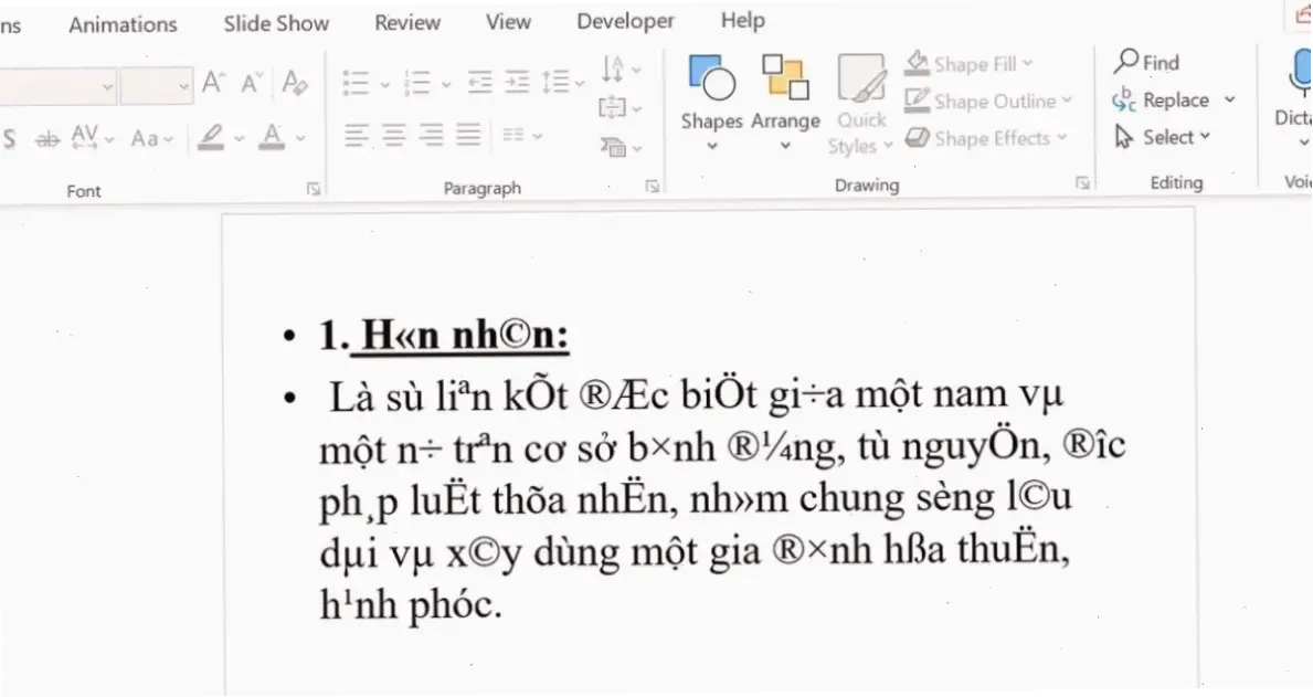 Hiểu Về Lỗi Font Chữ Trong PowerPoint