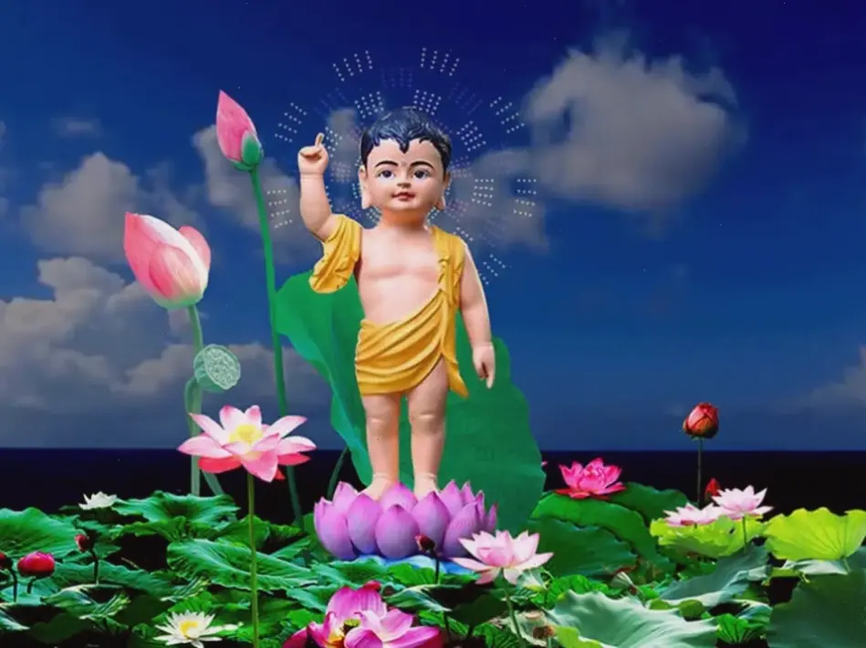 Hình ảnh Phật Di Lặc trên đài sen 4K sắc nét, mang đến sự bình an và niềm vui cho mọi không gian sống.