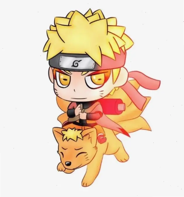 Hình chibi Naruto đẹp mang đến sức hút dễ thương, kết hợp hoàn hảo giữa ninja huyền thoại và phong cách hoạt hình đáng yêu!