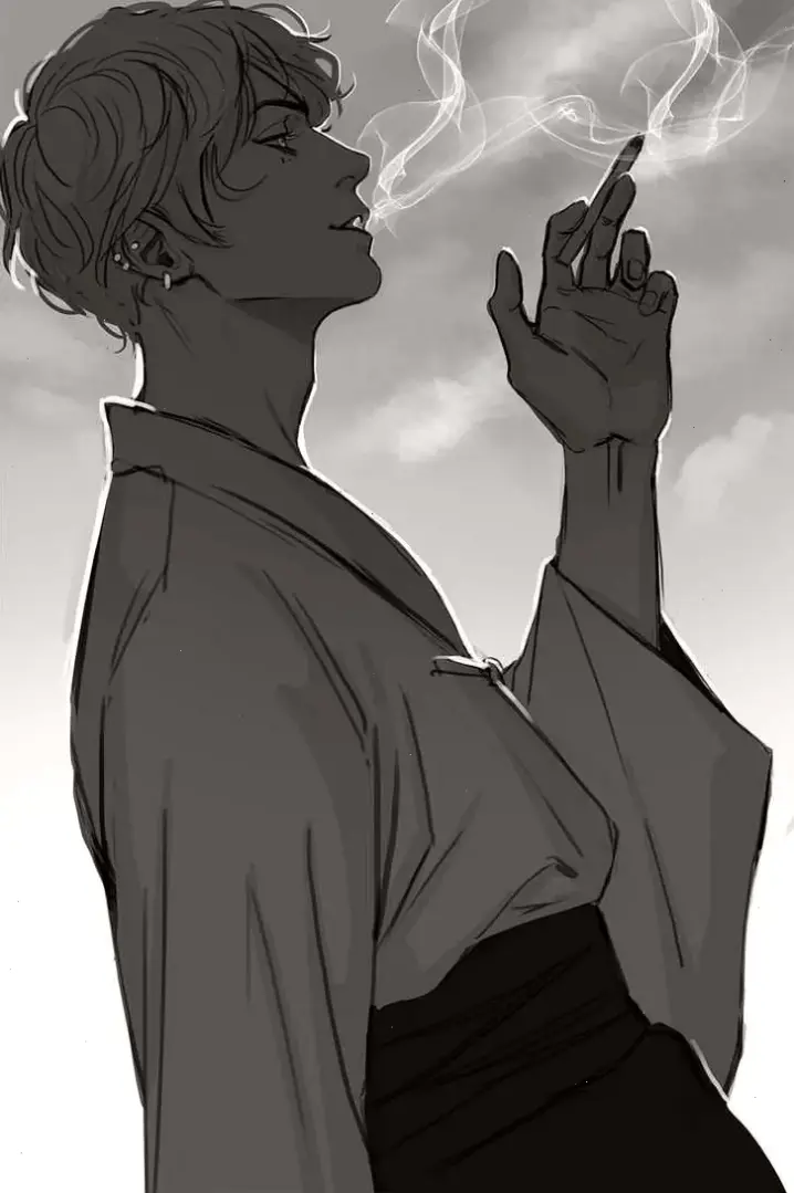 Hình nền anime hút thuốc mang vẻ quyến rũ bí ẩn, lý tưởng để làm mới desktop với phong cách độc đáo và hấp dẫn!